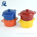 Set of 4 Ceramic Casserole Pots With Lid